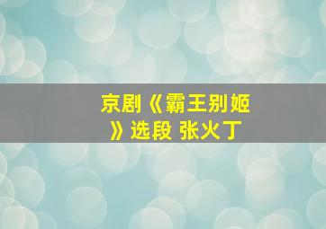 京剧《霸王别姬》选段 张火丁